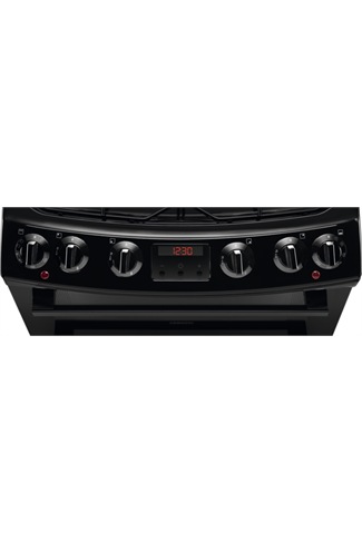 Zanussi ZCK66350BA 60cm Black Double Oven Dual Fuel Cooker
