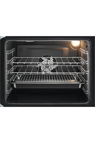 Zanussi ZCK66350BA 60cm Black Double Oven Dual Fuel Cooker