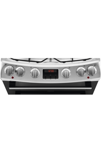Zanussi ZCK66350XA 60cm Stainless Steel Double Oven Dual Fuel Cooker