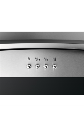 AEG DTB3953M 90cm Curved Glass Wall Chimney Hood, Mechanical Push Buttons, LED Lighting, 3 Speeds,