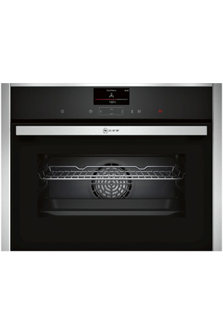 NEFF N90 C27CS22H0B Stainless Steel Pyrolytic Built-In Compact Oven with HomeConnect