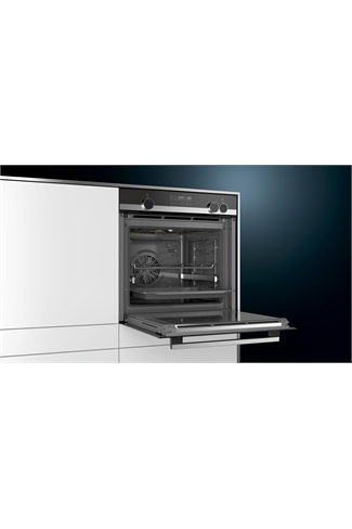 Siemens iQ500 HR578G5S6B Stainless Steel Pyrolytic addedSteam Built-In Electric Single Oven with roastingSensor