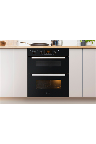 Indesit Aria IDU6340BL Black Built-Under Electric Double Oven