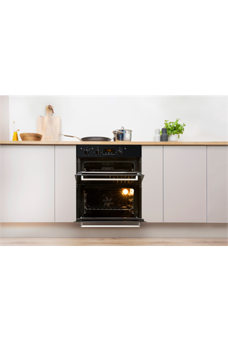 Indesit Aria IDU6340BL Black Built-Under Electric Double Oven