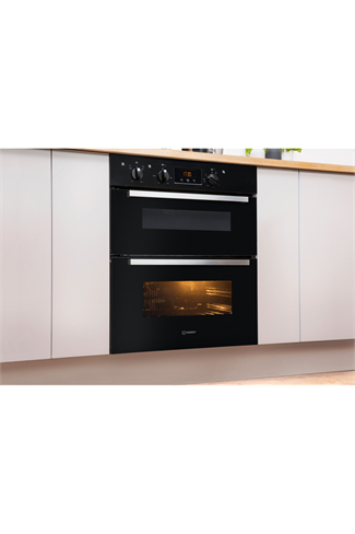 Indesit Aria IDU6340BL Black Built-Under Electric Double Oven