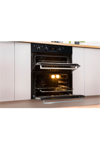 Indesit Aria IDU6340BL Black Built-Under Electric Double Oven