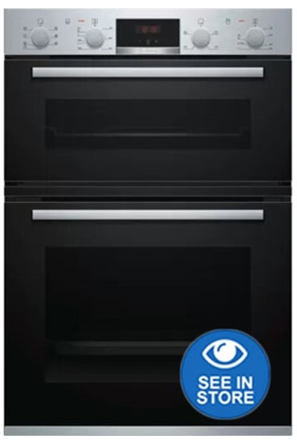 Bosch Serie 4 MBS533BS0B Stainless Steel Built-In Electric Double Oven