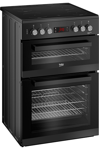 Beko EDC634K 60cm Black Double Oven Electric Cooker 