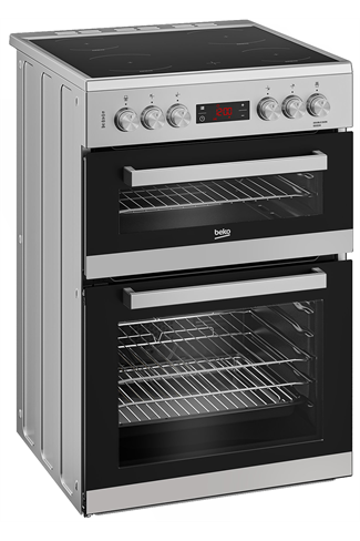 Beko EDC634S 60cm Silver Double Oven Electric Cooker