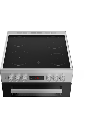 Beko EDC634S 60cm Silver Double Oven Electric Cooker