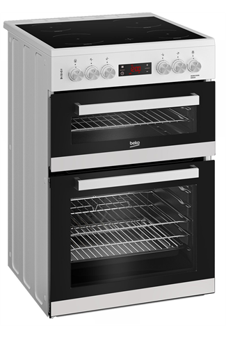 Beko EDC634W 60cm White Double Oven Electric Cooker Ceramic