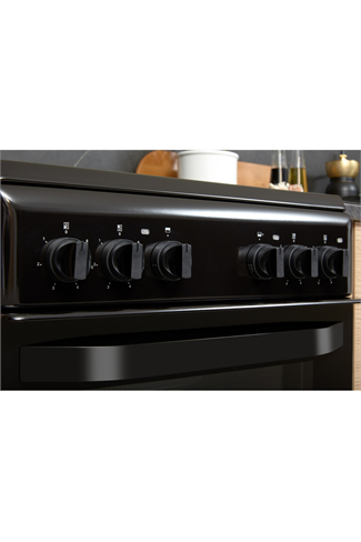 Hotpoint Cloe HD5V92KCB 50cm Black Twin Cavity Electric Cooker