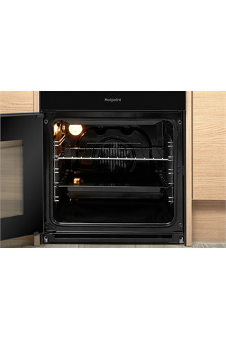 Hotpoint Cloe HD5V92KCB 50cm Black Twin Cavity Electric Cooker