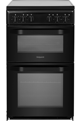 Hotpoint Cloe HD5V92KCB 50cm Black Twin Cavity Electric Cooker