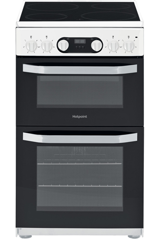 Hotpoint Cloe HD5V93CCW 50cm White Double Oven Electric Cooker