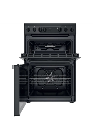 Hotpoint HDM67V9CMB 60cm Black Double Oven Electric Cooker