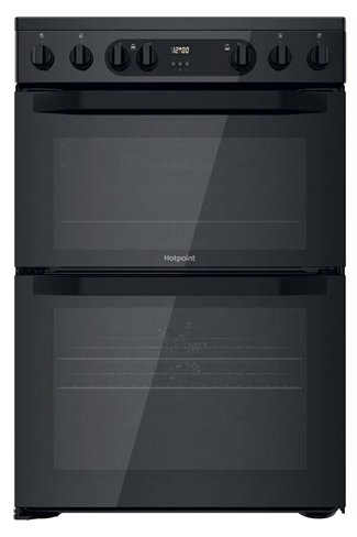 Hotpoint HDM67V9CMB 60cm Black Double Oven Electric Cooker