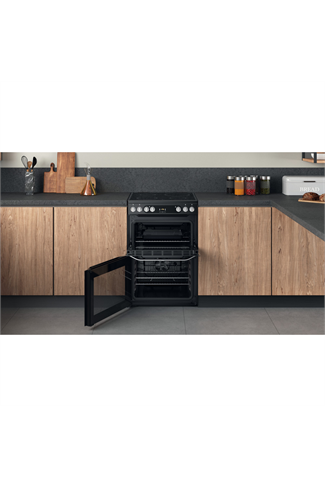 Hotpoint HDM67V9HCB Black 60cm Double Oven Electric Cooker