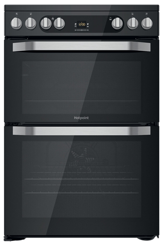 Hotpoint HDM67V9HCB Black 60cm Double Oven Electric Cooker