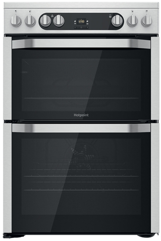 Hotpoint HDM67V9HCX 60cm White Double Oven Electric Cooker