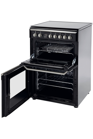 Indesit Advance ID60C2KS 60cm Black Double Oven Electric Cooker