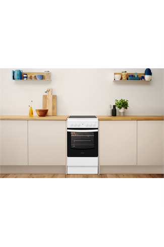 Indesit Cloe IS5V4KHW 50cm White Single Cavity Electric Cooker