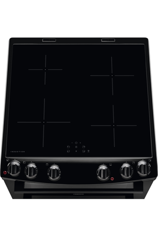 Zanussi ZCI66080BA 60cm Black Double Oven Electric Cooker