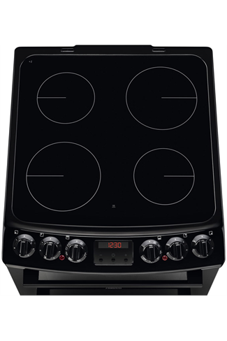 Zanussi ZCV46250BA 60cm Black Double Oven Electric Cooker