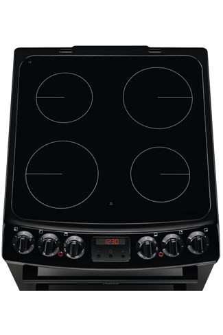Zanussi ZCV46250BA 60cm Black Double Oven Electric Cooker