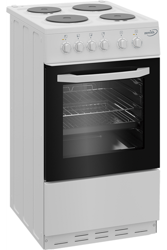 Zenith by Beko ZE503W 50cm White Single Cavity Electric Cooker