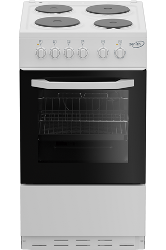 Zenith by Beko ZE503W 50cm White Single Cavity Electric Cooker