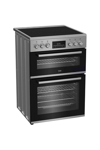 Beko EDC6731S Silver 60cm Double Oven Electric Cooker