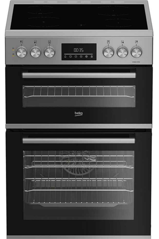 Beko EDC6731S Silver 60cm Double Oven Electric Cooker