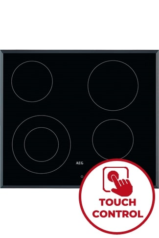 AEG HK624010FB 59cm Black Built-In Ceramic Hob