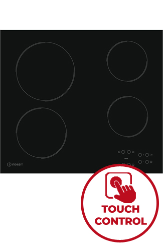 Indesit Aria RI161C 58cm Black Built-In Ceramic Hob