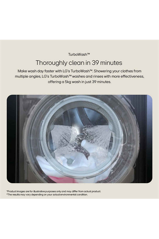 LG F4Y513WWLN1 White 13kg 1400 Spin Washing Machine