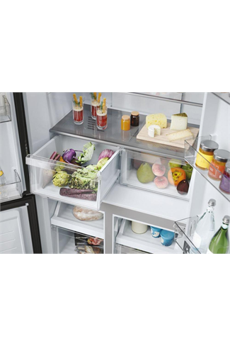 Haier HCR3818ENMM Platinum Inox Freestanding Fridge Freezer