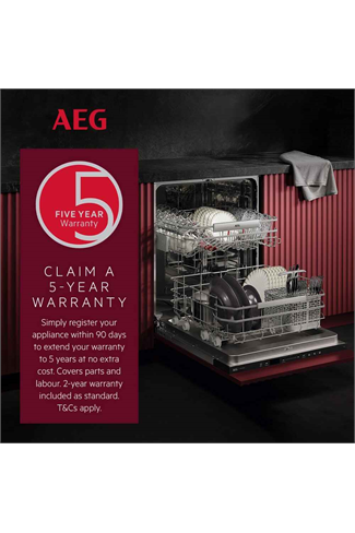 AEG FFX52507ZW White Slimline 10 Place Settings Dishwasher