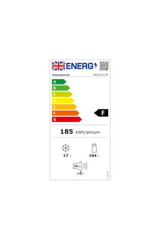 Fridgemaster MBUR60121MF Built-Under 60cm Fridge With Ice Box 