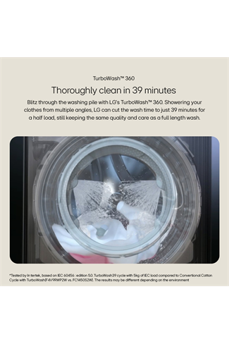 LG FWY706GBTN1 Slate Grey 10kg/6kg 1400 Spin Washer Dryer