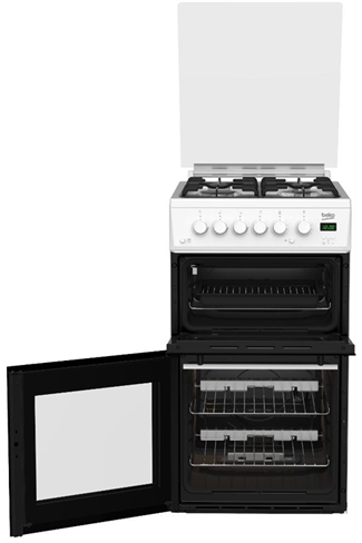 Beko EDG506W 50cm White Twin Cavity Gas Cooker