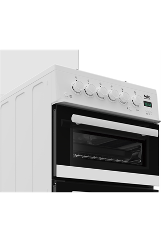 Beko EDG507W 50cm White Double Oven Gas Cooker