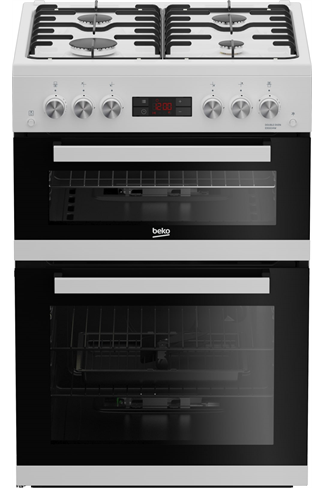 Beko EDG634W 60cm White Double Oven Gas Cooker