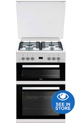 Beko EDG6L33W 60cm White Double Oven Gas Cooker