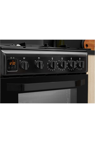 Hotpoint Cloe HD5G00CCBK 50cm Black Double Oven Gas Cooker