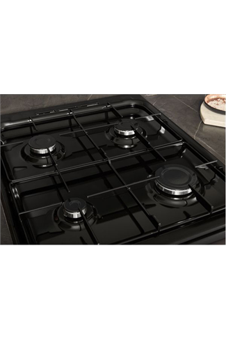 Hotpoint Cloe HD5G00CCBK 50cm Black Double Oven Gas Cooker