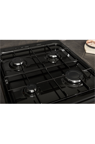 Hotpoint Cloe HD5G00KCB 50cm Black Twin Cavity Gas Cooker