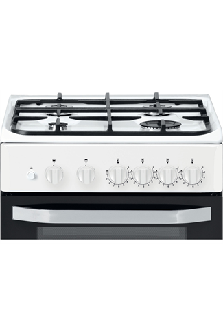 Hotpoint Cloe HD5G00KCW 50cm White Twin Cavity Gas Cooker