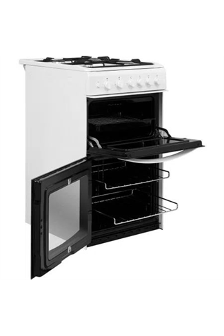 Indesit ID5G00KMW 50cm White Twin Cavity Gas Cooker