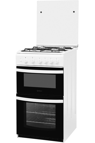 Indesit Cloe ID5G00KMWL 50cm White Twin Cavity Gas Cooker